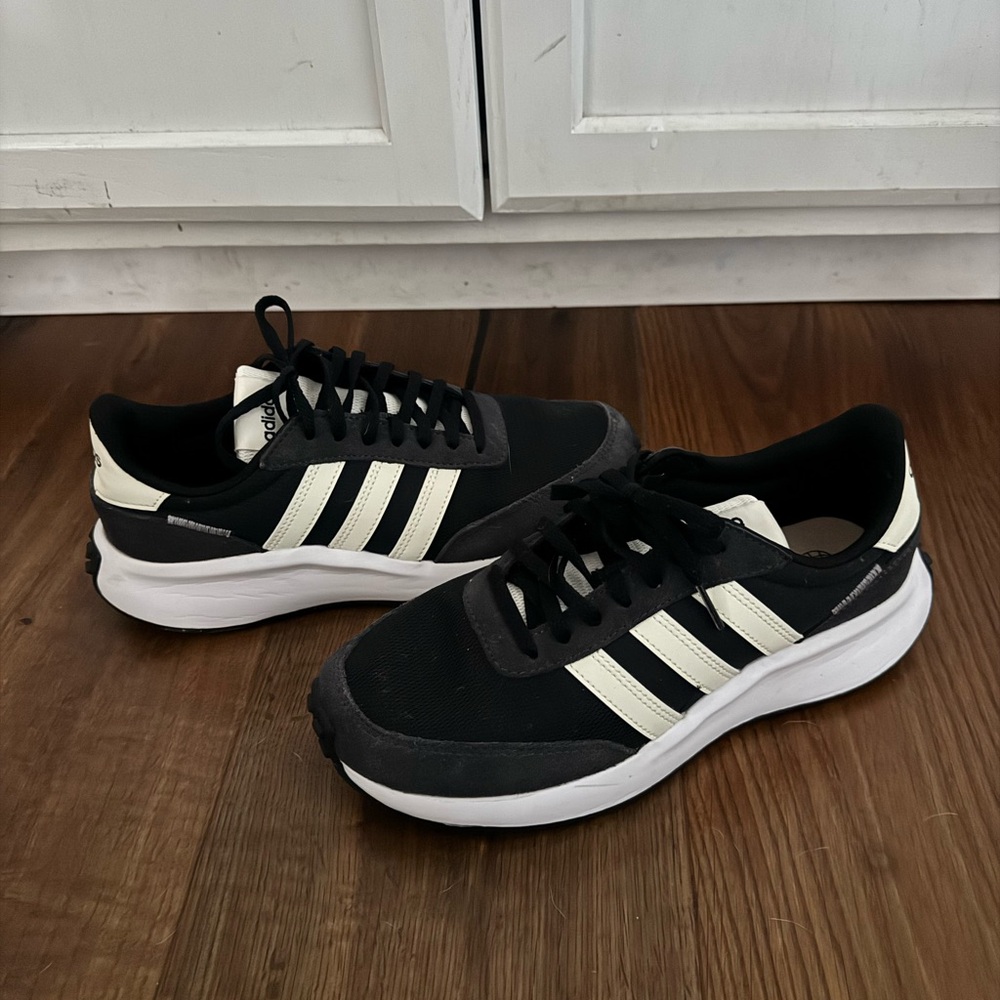 Adidas Black and White Running Shoes